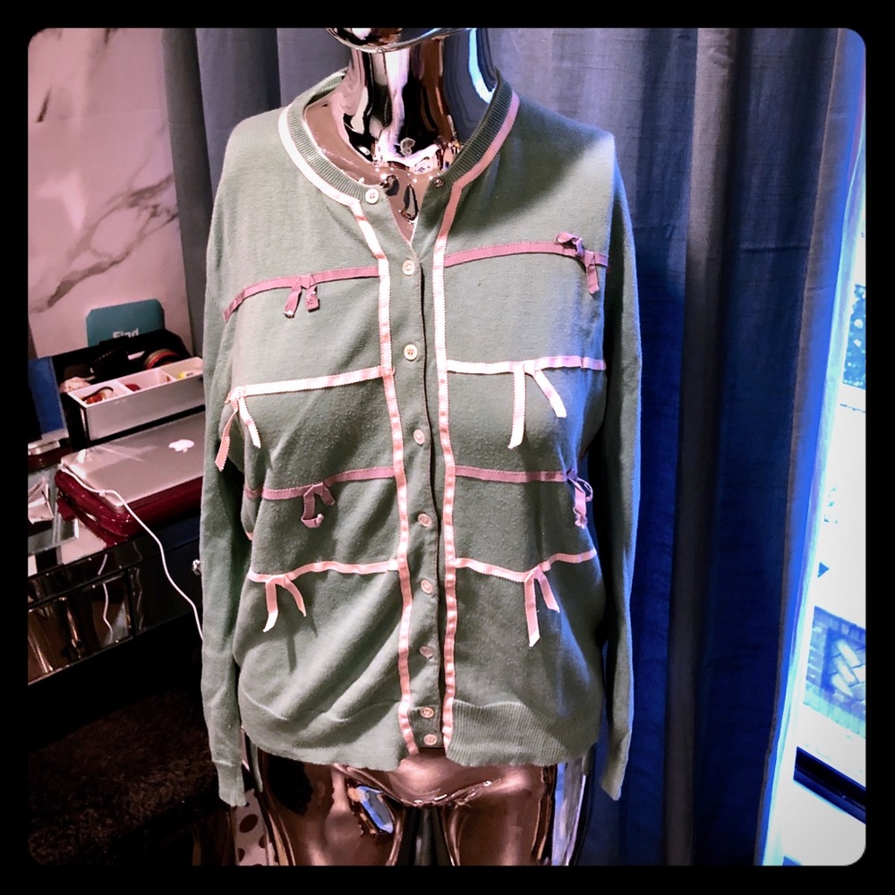 Marc Jacobs Long Sleeve Bow Cardigan
